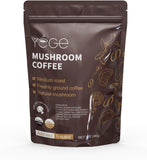 Instant mushroom coffee with cordyceps, reishi, and arabica beans for energy and immune support (30 servings)
