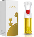 FLAIROSOL OLIVIA. The Original Advanced Oil Sprayer for Cooking, Salads, BBQs and More, Continuous Spray with Portion Control, Trusted by Chefs. Patented Technology. (Glass Bottle) (Golden Leaves)