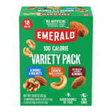 emerald nuts 18ct mixed nuts variety pack 100-calorie individual packs dry roasted almonds natural almonds walnuts roasted salted cashews