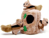 outward hound hide-a-squirrel dog toy small plush puzzle 2-in-1 interactive squeaky