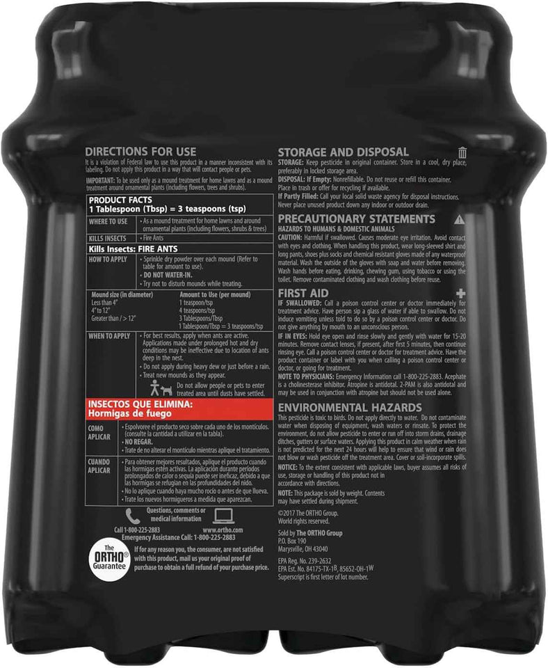 Ortho Orthene Fire Ant Killer1, Kills the Queen and Destroys Mounds, Begins Working in 60 minutes, 12 oz., 2-Pack