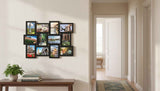 Melannco 18x23 Inch Black Collage Picture Frame - Multi-photo Frame with 12 Openings - Six 6x4 and Six 4x6 Slots - Wall Mounted Gallery Frame for Family Photos - Home Decor Multi-picture Frame