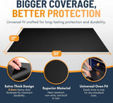 Oven Liners for Bottom of Oven - 2 Pack Large Heavy Duty Mats, 17”x25” Non-Stick Reusable Liner for Electric, Gas, Toaster Ovens, Grills - BPA & PFOA Free Kitchen Accessory to Keep Oven Clean (Black)