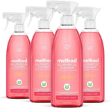Method Plant-Based All-Purpose Cleaner Spray, Pink Grapefruit, 4-Pack for Countertops and Tiles