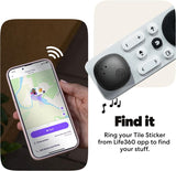 Life360 Tile Essentials - Bluetooth Trackers & Item Locators for Keys, Wallets, Remotes & More; Easily Find All Your Things. Both iOS and Android Compatible. 4-Pack (Mates/Slim/Sticker)