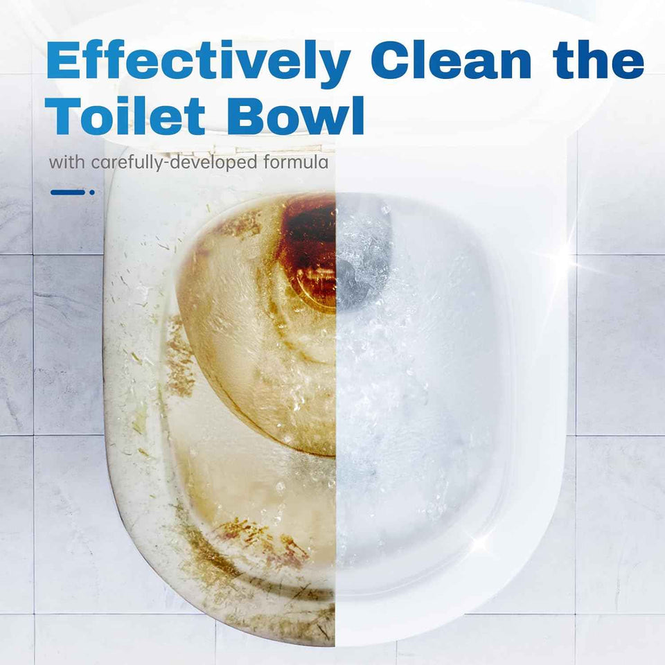 Vacplus Automatic Toilet Bowl Cleaner Tablets - 12 Pack - Deodorizing and Descaling for Tough Stains Removal