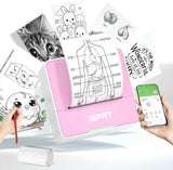 iDPRT Portable Sticker Maker Machine with 1 Roll Sticker Paper, Mini Printer Efficiently and Quickly, Thermal Printer for Study Notes, Pictures, DIY, Label, Free App with Multiple Templates, Grey