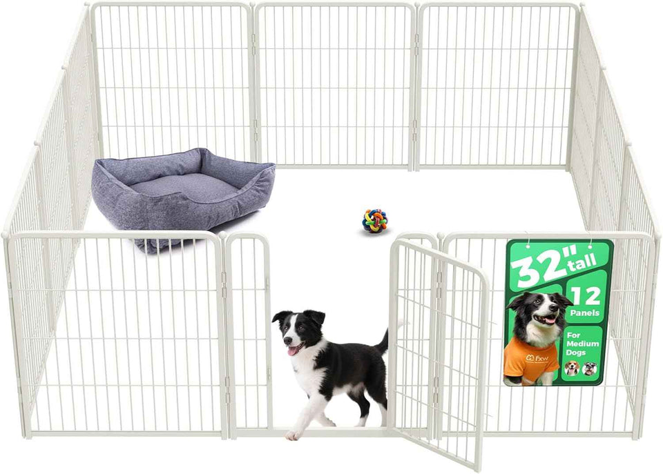FXW Homeplus Unleashed Indoor Dog Playpen - Stress-Free and Safe Play, Heavy Duty 24 Inch 6 Panels Dog Pen for Puppy and Small Dogs, Black│Patented