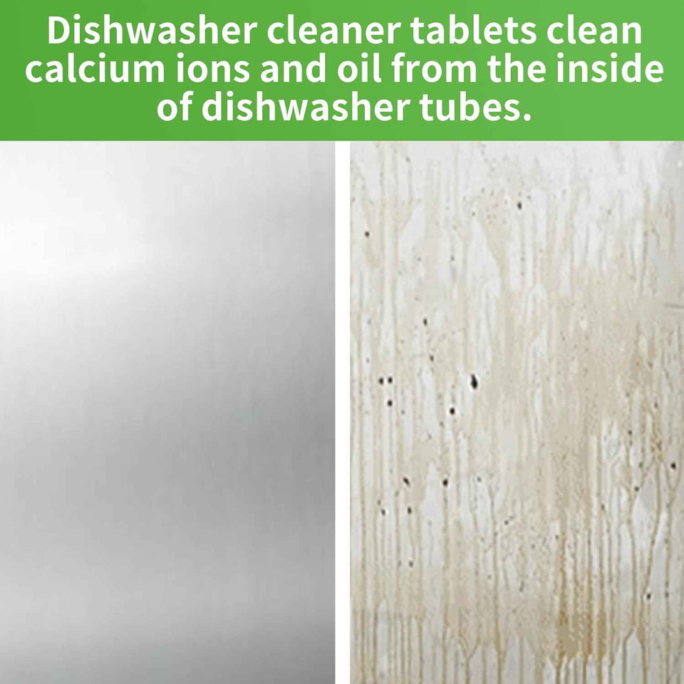 Dishwasher Cleaner and Deodorizer Tablets, 24 Pack - Helps Remove Limescale & Odor, Prevents Buildup in Pipes, Safe for All Dishwashers, Lemon Scent - 12 Month Supply
