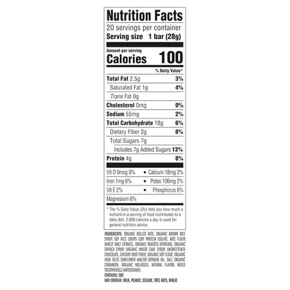 CLIF BAR Minis - Chocolate Chip - Made with Organic Oats - 4g Protein - Non-GMO - Plant Based - Snack-Size Energy Bars - 0.99 oz. (20 Pack)