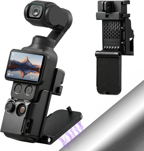 AMAZEAR Magnetic Mount Stand Compatible with DJI Osmo Pocket 4/3/Xtra Muse, Pocket4 Accessories Adapter Clamp Magnet Suction Case Holder on Desktop/Vertical Surface, 180° Adjustable Handle, Black