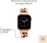 Anne Klein Fashion Chain Bracelet for Apple Watch, Secure, Adjustable, Apple Watch Replacement Band, Fits Most Wrists