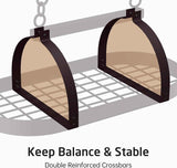 KES 34 inch Oiled Bronze Hanging Pot Rack with 20 Hooks for Kitchen Ceiling Mount, Heavy Duty Oval Pot Pan Hangers for 16 and 24 inch Joist Mount