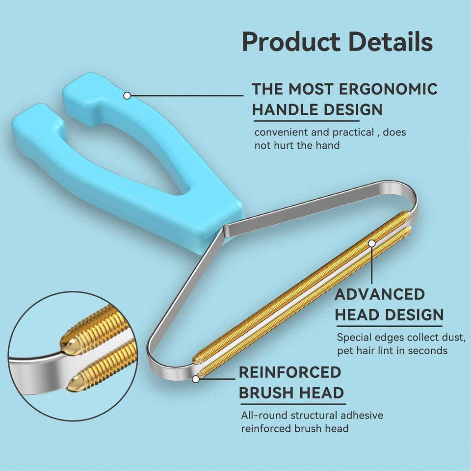Versatile Pet Hair Remover for Carpets Sofas Clothing Keychain Friendly