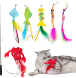 Catify by Best Pet Supplies Interactive Cat Toys – Plush, Motion-Activated & Squeaking Toys with Premium North American Catnip for Indoor Cats & Kittens - Squeaking Mice Set, Beige & Gray
