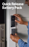 Ring Battery Doorbell Plus (newest model), Retinal 2K with wide-angle video, up to 6x Enhanced Zoom, Night Vision, and Quick Release Battery Pack, Nickel Silver