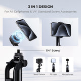 K&F CONCEPT Popod 72" Phone Tripod, 3-in-1 Clip & Magnetic Selfie Stick with Remote, Automatic Phone Tripod Stand, Compatible with iPhone 17-12 Series Osmo Pocket 4/3 Insta360 X5 Android Phones