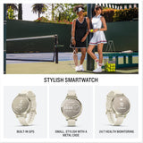 Garmin Lily® 2 Active, Small and Stylish Smartwatch, Built-in GPS, Hidden Display, Patterned Lens, Up to 9 Days Battery Life, Lunar Gold with Bone Silicone Band