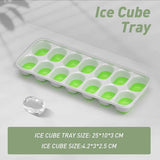 Ice Cube Tray with Lid, 4 Packs 56 Cubes Durable Stackable Ice Cube Trays for Freezer with Removable Lids, Easy-Release Plastic & Silicone Ice Tray for Cocktail, Coffee