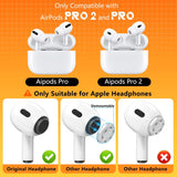 4 Pairs Replacement Ear Tips for AirPods Pro 2nd/1st Generation with Portable Storage Box & Cleaner Pen,Noise Reduction Holewith & Built-in dust Guard Screen,Silicone EarTips(White)