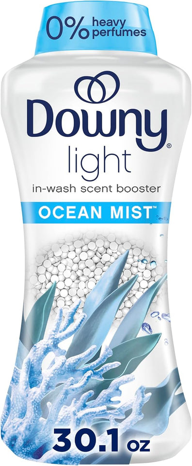 Downy Light Laundry Scent Booster Beads for Washer, Ocean Mist Scent, 30.1 oz, with No Heavy Perfumes