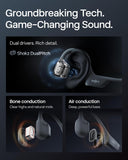SHOKZ New OpenRun Pro 2- Bone Conduction Headphones, Open-Ear Bluetooth Wireless Sport Earphones for Running, Workouts - Sweat Resistant, Secure Comfortable Fit -Deep Bass, Smart Mic, Reflective Strip