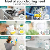 VIMALIFE Electric Spin Scrubber - Cordless, IPX6 Waterproof, 5 Replaceable Heads for Bathroom, Tiles, Car Wash, Kitchen Cleaning