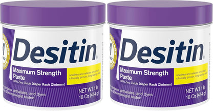 desitin maximum strength baby diaper rash cream 40% zinc oxide 4.8 oz tube hypoallergenic
