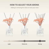 Airkeep Reed Diffuser Set,3.38 fl oz (100 ml) - Clean Linen Oil Diffusers with 8 Reed Sticks,Home Fragrance Reed Diffuser for Bathroom Shelf Decor