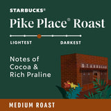 Starbucks Pike Place Roast medium roast ground coffee, 28 oz, hot or iced coffee