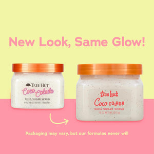 Tree Hut Coco Colada Shea Sugar Scrub, 18 oz, Ultra Hydrating and Exfoliating Scrub for Nourishing Essential Body Care