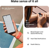 Fitbit Charge 6 Fitness Tracker with Google apps, Heart Rate on Exercise Equipment, 6-Months Premium Membership Included, GPS, Health Tools and More, Porcelain/Silver, One Size (S & L Bands Included)