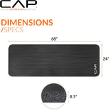 CAP Barbell 1/2-Inch High Density Exercise Yoga Mat with Strap | Multiple Options