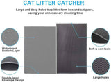 pieviev cat litter mat waterproof urine proof trapping mat 1 pack gray 24x15 inch