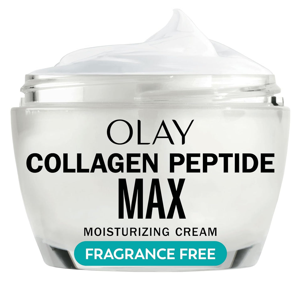 olay collagen peptide face moisturizer, firming cream for women, fragrance-free, non-greasy, hydrating and anti-aging skin care