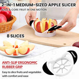 Professional Stainless Steel Apple Slicer with 8 Sharp Blades - Black - SCHVUBENR