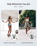 renpho cordless weighted jump rope with counter for fitness and crossfit workouts