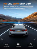Galphi-Q2 4K Mini Dash Cam with 5G WiFi, 64GB Card, Super Night Vision, Loop Recording, and G-Sensor for Cars
