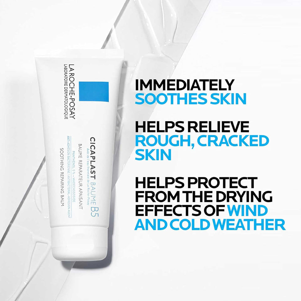 la-roche-posay cicaplast balm b5, 40ml or 100ml, soothing multi-purpose cream for dry & irritated skin