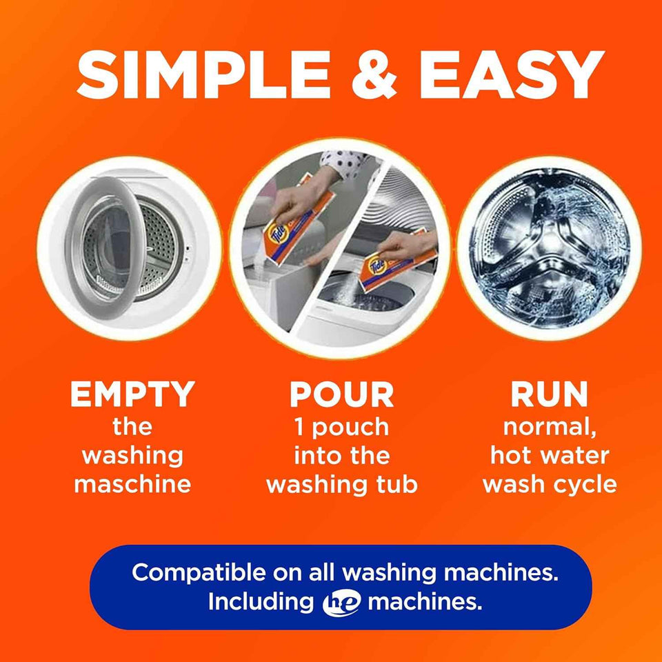 Washing Machine Cleaner by Tide, Washer Machine Cleaner with Oxi for Front and Top Loader Washer Machines, Deep Cleaning Residue & Odor Eliminator, 7 Month Supply