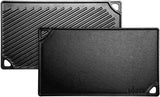 Lodge Reversible Cast Iron Grill/Griddle, 9.5 x 16.75 Inch Pre-Seasoned, Stove, Grill, or Campfire Use, Heavy-Duty, Black, Made in USA