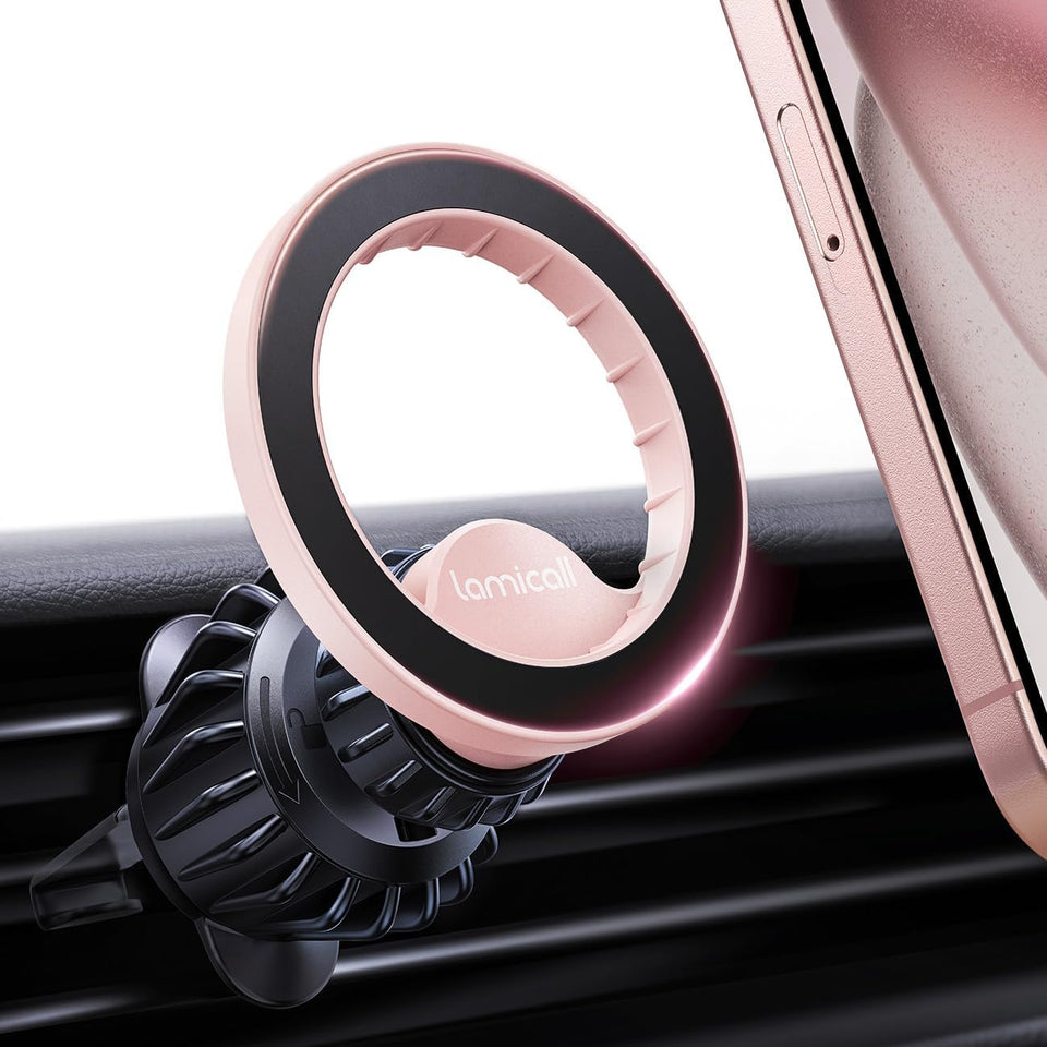 Lamicall for MagSafe Car Mount - [20 Super Magnets] Magnetic Car Phone Mount, Air Vent Phone Holder Car, Hands Free Cell Phone Holder Clip Car Accessories fit iPhone 17 16 15 14 13 Pro Plus Max - Rayz Mart