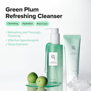 Beauty of Joseon Green Plum Refreshing Deep Pore Cleanser, 3.38 fl.oz, 100ml Korean Skincare for All Skin Types