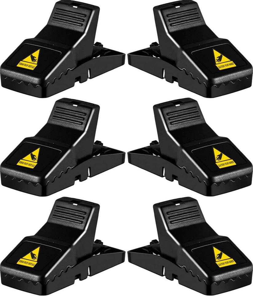 Feeke Mouse Traps, Mice Traps for House, Small Mice Trap Indoor Quick Effective Sanitary Safe Mousetrap Catcher for Family and Pet - 6 Pack, (M01-6Pack)
