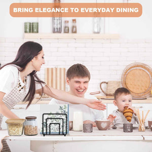 Modern Metal Black Napkin Holder for Kitchen Dining Tables and Countertops