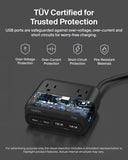 Belkin GaN Charging Station 70W, 7-in-1 Dual USB C Charger w/ 3x AC Outlets, 2x USB A Ports, Power Strip, iPhone Charger Fast Charging, Apple Watch, iPad, MacBook, Chromebook, Samsung Galaxy, Pixel 10