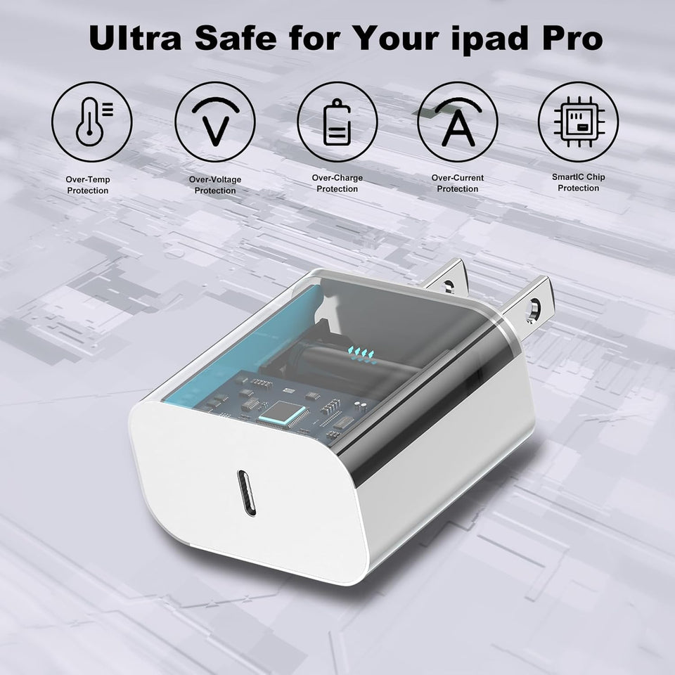 iPhone 17 16 15 Charger Fast Charging,20W Apple iPad USB C Fast Charger,2Pack 6ft USB C Wall Charger Block for iPhone 17/Pro/Pro Max/17 Air/ 16/16 Pro/16 Pro Max/15/Plus/Pro/Pro Max, iPad Pro/Mini - Zynora