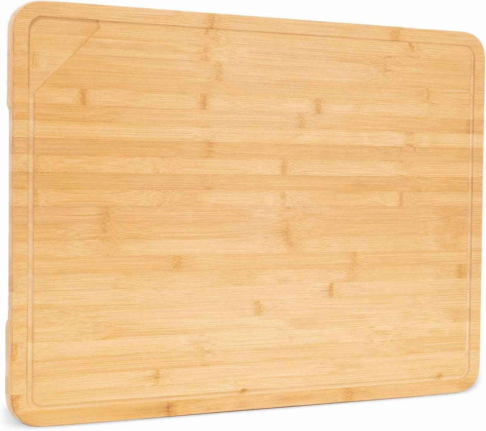 Heimlove Walnut Wood Cutting Board for Kitchen, 24"x18" Reversible Wooden Chopping Board with Deep Juice Grooves and Handles, Natural Walnut Wood Cutting Board for Chopping, Cheese, Vegetables