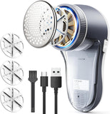 POPCHOSE Fabric Shaver, Sweater Shavers to Remove Pilling, Lint Shaver with 6-Leaf Blades, Electric Lint Remover for Clothes, Couch, Furniture, Fuzz, Lint Ball, Pillings, USB Rechargeable