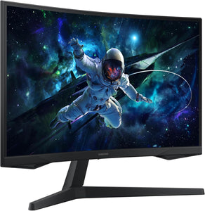 SAMSUNG 32" Odyssey G55C Series QHD 1000R Curved Gaming Monitor, 1ms(MPRT), HDR10, 165Hz, AMD Radeon FreeSync, Eye Care, Glare Free, Sharp Resolution LS32CG550ENXZA